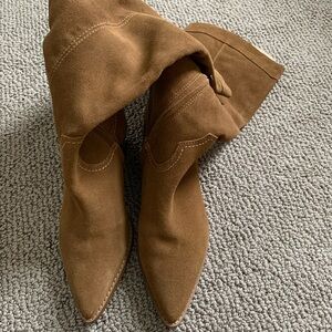 Nine West Tan Suede Knee High Boots 7.5